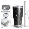 thumbnail image 6 of 30oz Black Gold Zodiac Sun Moon Pattern Tumblers Stainless Steel Tumbler with Lid and Straw,Vacuum Insulated Double Wall Travel Tumbler Cups Mug with Cleaning Brush for Coffee,Tea, 6 of 7
