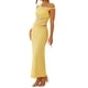thumbnail image 3 of Conjunto de 2 Piezas de Falda para Mujer, Conjunto de Verano, Sin Mangas, Asimétrico, de , Top Corto, Faldas Largas. Amarillo M, 3 of 10