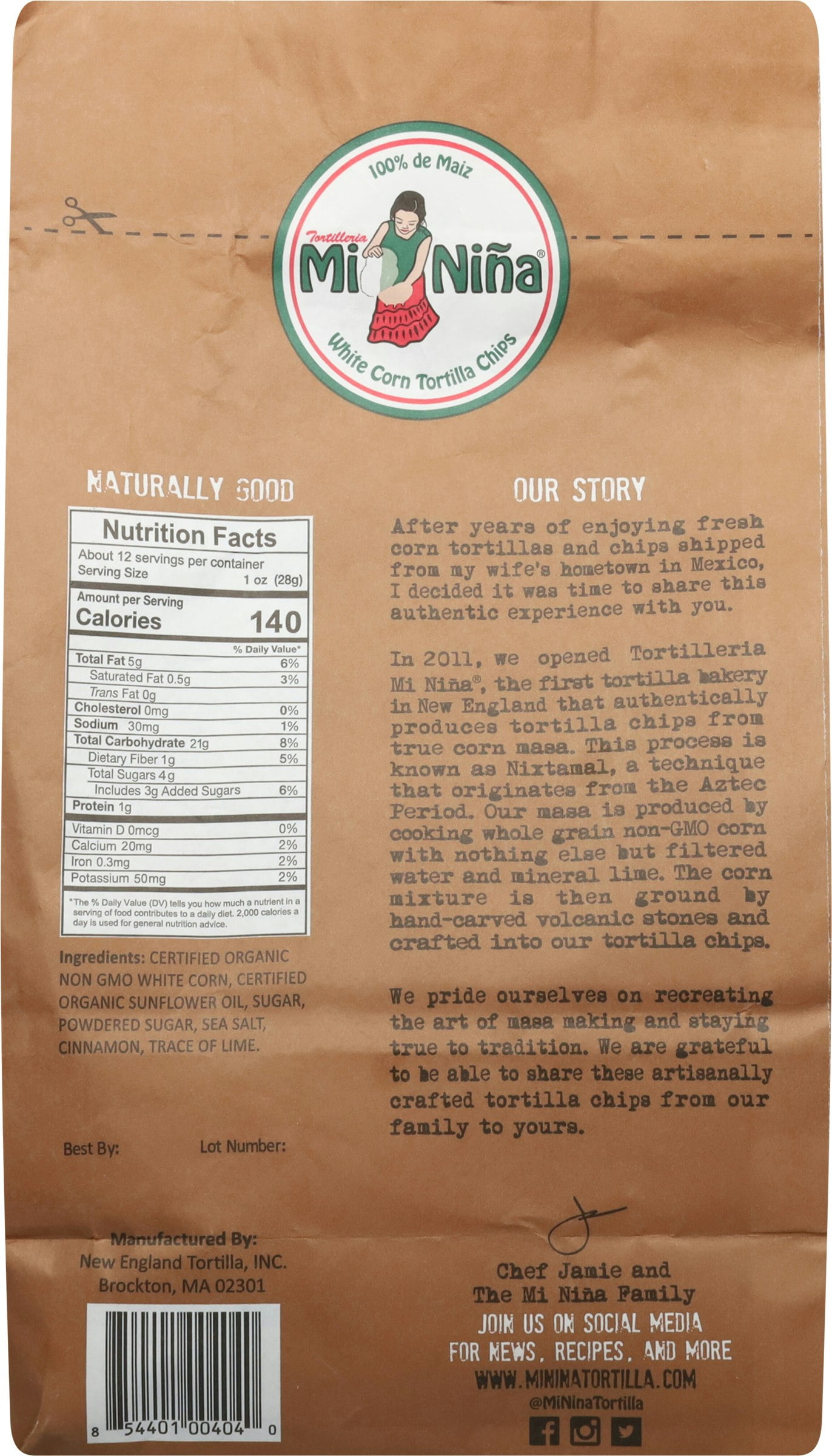 Mi Nina Tortilla Chips Cinnamon Churro 12 oz (Pack of 9)