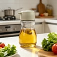 thumbnail image 6 of Glass seasoning bottles, condiment dispensers, Japanese-style 4-piece set, 2 color lids, clear glass kitchen storage, press spout, 4.09x2.36in, for oil vinegar soy sauce, 6 of 6