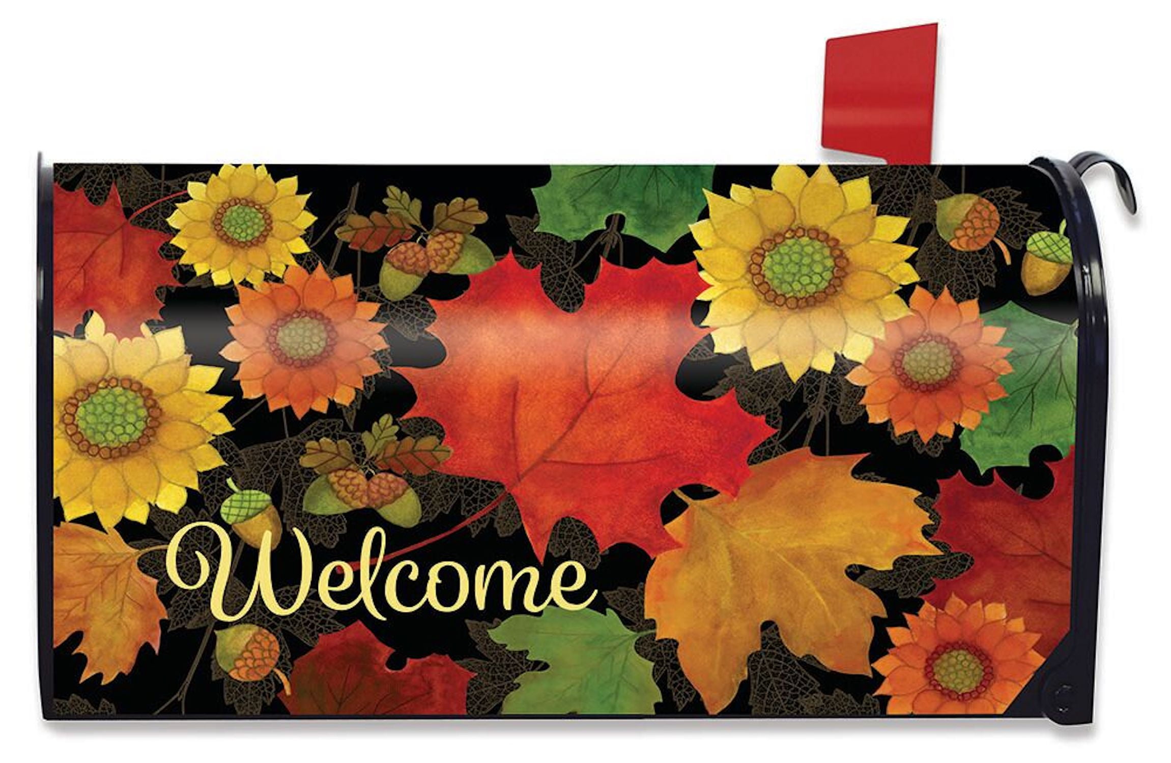 Briarwood Lane Fall Yall Scarecrow Primitive Magnetic Mailbox Cover Autumn Leaves Standard