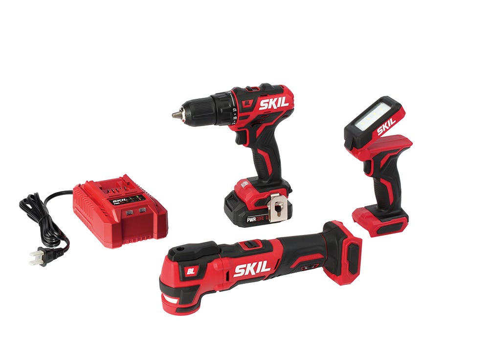 SkilCB738701 SKIL 3Tool Kit PWRCore 12 Brushless 12V 1/2 Inch