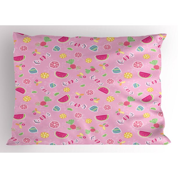 Sweet Pillow Sham Candies Yummy Treats Watermelon Creative Delicious Tastes Kids Design
