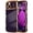 Dark Purple, variant on MYKOMI for iPhone 15 Case for Women Girls, Cute Wave Frame Curly Shape with Love Heart Pattern Raised Camera Protection Cover Luxury Plating Shockproof Phone Case for iPhone 15