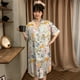 thumbnail image 4 of Camisones con estampado de dibujos animados para mujer, vestido de noche de seda satinada de manga corta, pijama de verano, novedad de 2024, 4 of 5