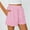 Pink, variant on Women's Fashion Queen Shorts 2025 Summer Striped Pajamas Pants with Pocket Y2K Striped Shorts Belt Casual Summer Shorts, Red, M