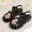 Black, variant on Girls Jelly Princess Shoes, Little and Big Kids Waterproof Buckle Beach Sandals, Thick Sole Non-Slip Summer Outdoor Water Shoes Watermelon Red Size 10 (Little Kids)