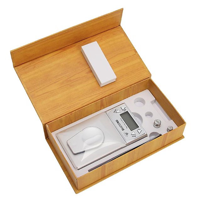 10g 0.001g Lcd Digital Escala de Joyas Electrónica Oro Hierba Balance Peso Gramo, Plata Feliz Sencillez