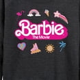 thumbnail image 3 of Barbie the Movie - Movie Logo Icons - Women's Lightweight French Terry Long Sleeve Shirt, 3 of 5