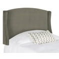 thumbnail image 2 of SAFAVIEH Austin Modern Winged Upholstered Headboard, Twin, Pewter, 2 of 4