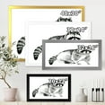 thumbnail image 4 of Designart 'Black and White Portrait Of Raccoon' Farmhouse Framed Art Print, 4 of 4