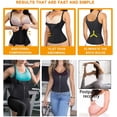 thumbnail image 6 of Eleady Waist Trainer Corset Vest Waist Cincher Tank Top Waist Trainer Corset Zipper Vest(Black X-Large), 6 of 7