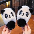 thumbnail image 6 of New Winter Warm Cartoon Cute Panda Indoor Mule Soft Non-slip Kids Fluffy Slippers for Boys And Girls Children Home Cotton Shoes (Khaki,24-25), 6 of 7