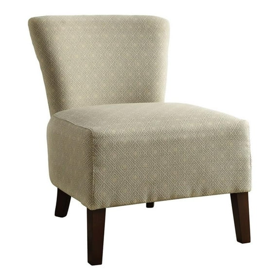 Furniture of America Dwayne Fabric Upholstered Accent Chair in Ivory