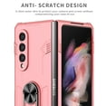 thumbnail image 3 of Galaxy Z Fold 3 Case,Rugged Military Grade Anti-Fall Shockproof Heavy Duty Protective Phone Case with Kickstand Magnetic Ring Stand Full Body Case For Samsung Galaxy Z Fold 3 5G 7.6 inch,Pink, 3 of 10