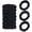 Black, variant on No Soft Polyester Hair Ties, No Tug Scrunchies Hair Bands with Elasticity - Black