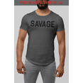 thumbnail image 3 of ShirtBANC SAVAGE Mens Dropcut Shirt Savagely Motivated Bold Attitude Design Tee, 3 of 5