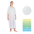 thumbnail image 2 of Personal Touch Unisex Hospital Patient Gown - One Size Pack of 4 (Teal/Black Diamond Sunshine), 2 of 5