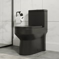 thumbnail image 4 of Liberty 12 in. Rough In 1-Piece 1.1/1.6 GPF Dual Flush Round Toilet in Matte Black, Black Button and Seat Included, 4 of 11
