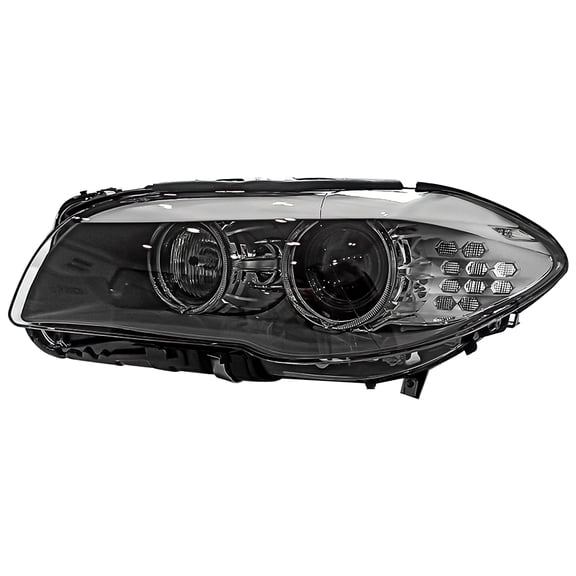 GELUOXI Left Driver Side Headlight Housing w/ AFS for BMW 528i 535i 550i M5 2011-2013 63117271903