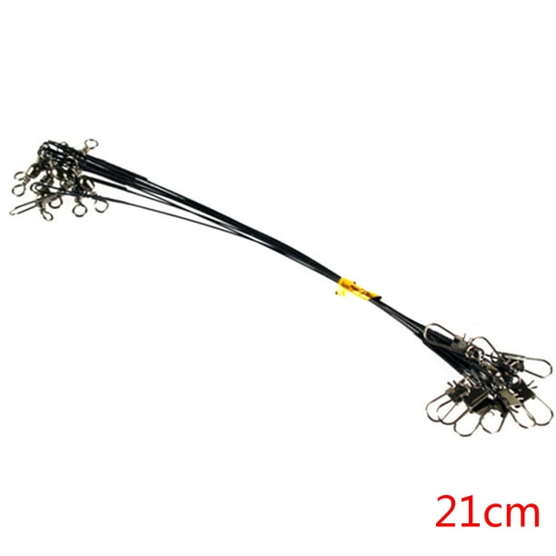 babydream1 10pcs Fishing Wire Leaders Stainless Steel Braided