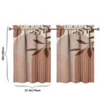 thumbnail image 4 of Vintage Modern Abstract Geometric Lines Boho Tier Cafe Curtains for Bathroom Living RV Rod Pocket Window Drapes 36 Inch 2 Panels Set 28"x36" 2 Panels Window Treatment Tiers, 4 of 4