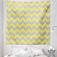 thumbnail image 1 of Chevron Tapestry, Zig Zag Pattern with Tribal Arrows Prehistoric Abstract Design, Fabric Wall Hanging Decor for Bedroom Living Room Dorm, 5 Sizes, Yellow Pale Grey, by Ambesonne, 1 of 1