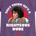 thumbnail image 3 of Ferris Bueller's Day Off - Righteous Dude - Toddler And Youth Girls Short Sleeve Graphic T-Shirt, 3 of 5