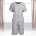 thumbnail image 3 of Ropa de enfermería de manga corta, ropa de enfermería de verano de manga corta para adultos, ropa de enfermería postoperatoria, calidad superior, 3 of 8