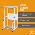 thumbnail image 3 of SDADI L1010WFLT Bureau d'Ordinateur de Bureau Debout Mobile à Hauteur Réglable, 3 of 4