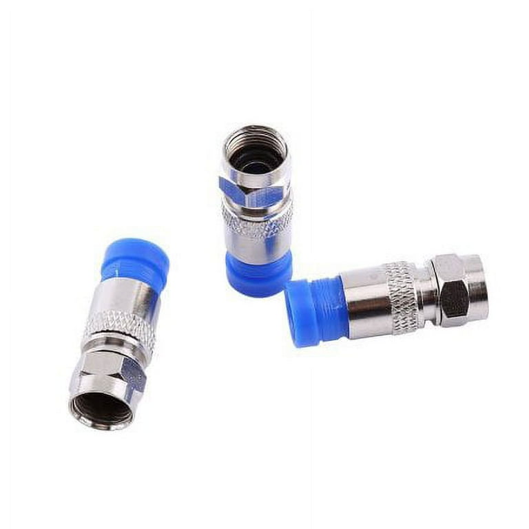 Mxuteuk Kit De Sertissage De Câble Coaxial Réglable RG6 RG59 RG11 75-5 75-7 Avec 10 Connecteurs De Compression F