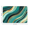 thumbnail image 5 of Blue and Gold Marble Glitter Streaks Flannel Non Slip Door Rugs,Washable Door Mats Indoor,Decorative Door Mats,Dirt-Resistant and Absorbent Doormat for Entrance,Bedroom,Kitchen,Bathroom,23.5"x16", 5 of 5
