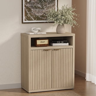 テーブル・チェア・ハンモック ON-U LIFE SIDEBOARD STYLE MY OWN TABLE Modern Fluted Sideboard & Buffet Cabinet-Adjustable Shelves, Solid