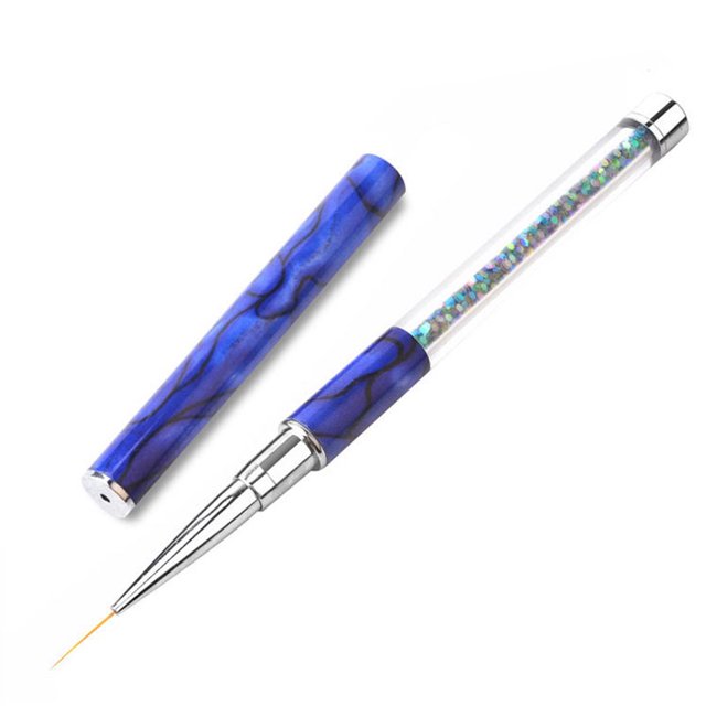 Pincel UV para pintura de uñas, puntas falsas, polvo acrílico, bolígrafo de dibujo en Gel, herramientas de manicura 3#