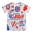 thumbnail image 3 of Hiijoy Big Boy's 4Th of July Outfits Short Sleeve T-Shirt and Shorts Set, Sizes 7-8Y, 3 of 6