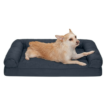 UPC: 0842229125689 | FurHaven Pet Products Quilted Orthopedic Sofa Pet Bed for Dogs & Cats – Iron Gray Medium