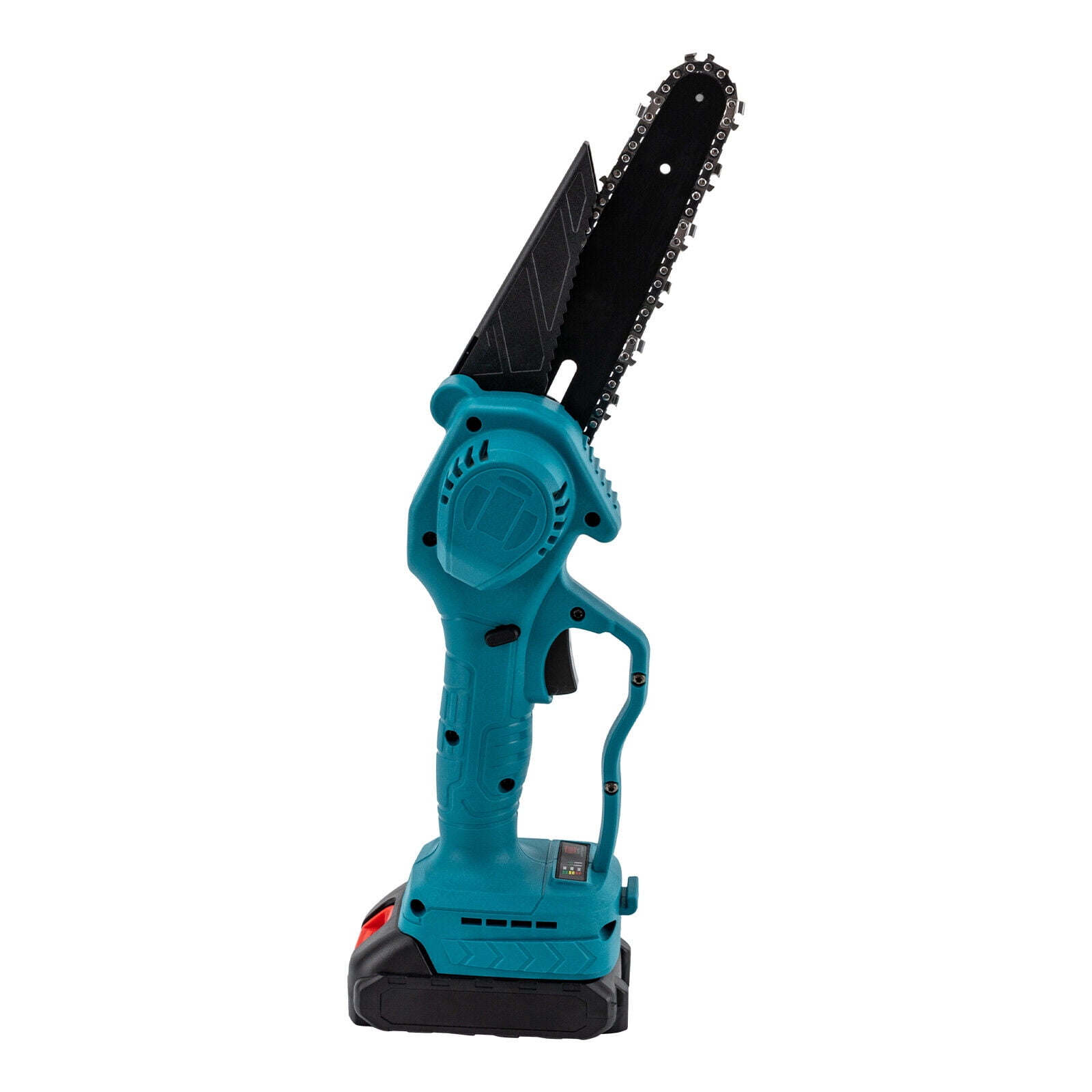 6" Blue Mini Electric Cordless Chain Saw Small Handheld Chainsaw Battery Powered US