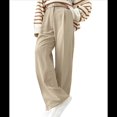 thumbnail image 1 of Pantalones de Traje de Pierna para Mujer, Pantalones Largos Informales de Negocios con Cintura Holgada y Corte Holgado Albaricoque L, 1 of 7