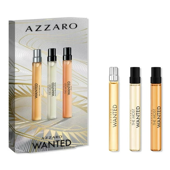 Azzaro Wanted Mens Cologne Discovery Set - 3-Piece Fragrance Kit Includes 3 Travel Size Sprays