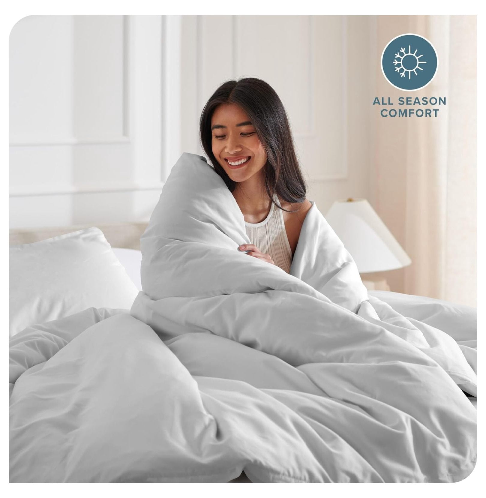 Bedding Duvet Cover Oversized Queen - Premium 1800 Super Soft Collection - Lightweight, Cooling - Soft Breathable Bedding Duvet Cover (Oversized Queen, Cloud Grey)