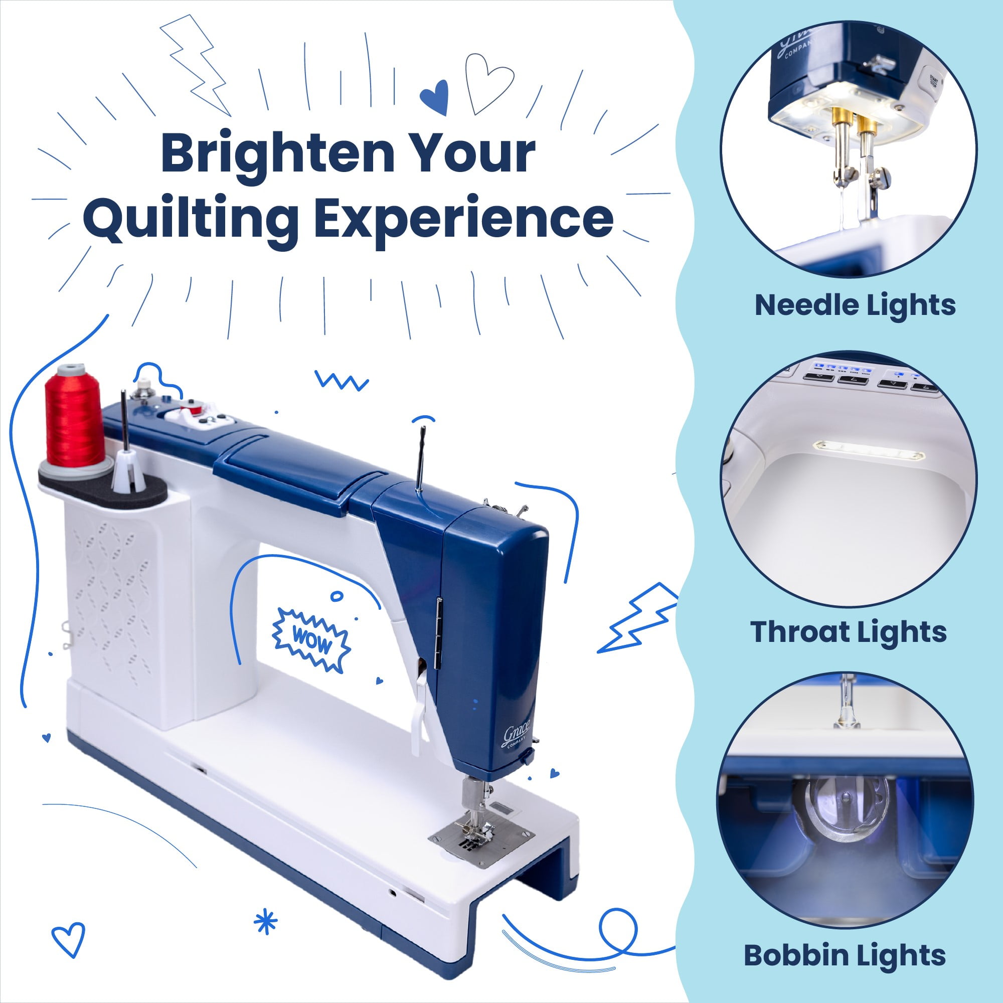The Grace Company  Little Rebel | Easy to Use Quilting and  Sewing Machine