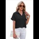 thumbnail image 4 of Camisa de Corta con Botones para Mujer, Color Negro, Talla M, 4 of 10