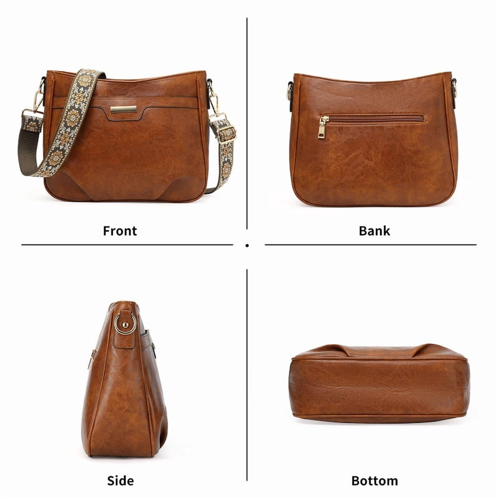 GAEKEAO Crossbody Bags for Women Vegan Leather Shoulder Handbags Pockets Satchel With Wide Adjustable Strap