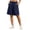Dark Blue, variant on Tqcoqu Elastic Drawstring Waist Bermuda Shorts for Women,Loose Fit Summer Casual Shorts with Big Patch Pocket,Army Green Women's M-XXXXL