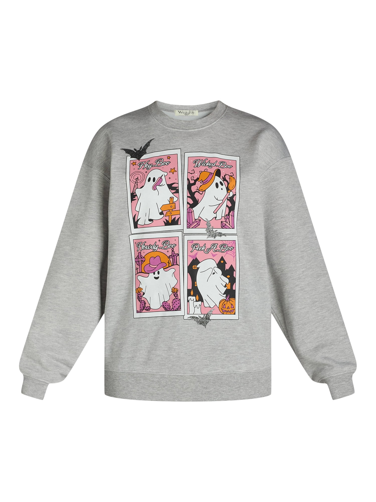 Halloween Women’s Multi Boo Graphic Sweatshirt, Sizes XXS-XXL
