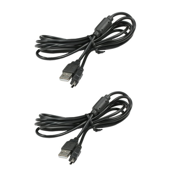 Cable Carga USB 2 Piezas para Controladores Inalámbricos Playstation3 Con Anillo