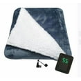 thumbnail image 2 of Couverture Chauffante Électrique, Flanelle Douce avec Protection contre la Surchauffe, 3 Réglages de Chaleur Réglables & Minuterie Auto-Off 1 - 3 Heures, Chauffage Rapide pour Confort Hivernal, 1 Pcs, 59.06x31.5 Pouces(Gris), 2 of 7
