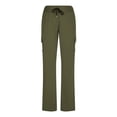 thumbnail image 6 of DHFJKG Yoga Pants Women Cargo Straight Leg Multi Pockets High Waisted Workout Sweatpants Solid Color Gym Athletic Versatile Trousers, 6 of 6