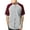 Gray/Burgundy, variant on Ma Croix Men's Premium Baseball Tee Button Down Two Tone Raglan Short Sleeve Jersey