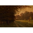 thumbnail image 2 of Gruelle, Richard Buckner 24x17 Black Ornate Wood Framed with Double Matting Museum Art Print Titled - Indiana Landscape, 2 of 4